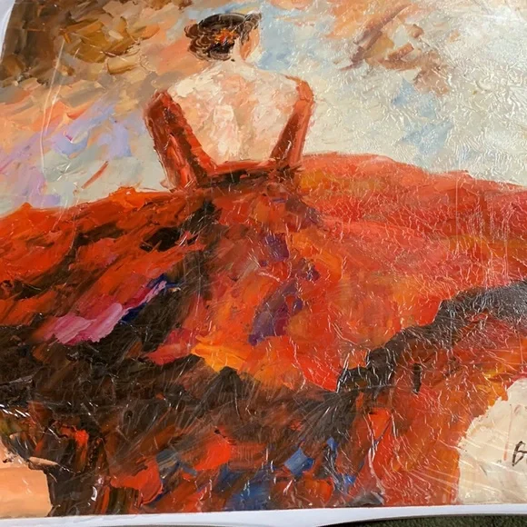 Beautiful woman original oil painting. Painting 21 x 24.5. Canvas 23.25 x 27 - Picture 4 of 8